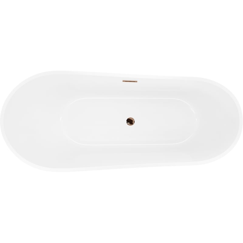 Mexen Dora freestanding bathtub 150 x 75 cm, white, rose gold overflow - 52071507500-60