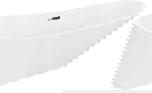 Mexen Dora freestanding bathtub 150 x 75 cm, white, black overflow - 52071507500-70