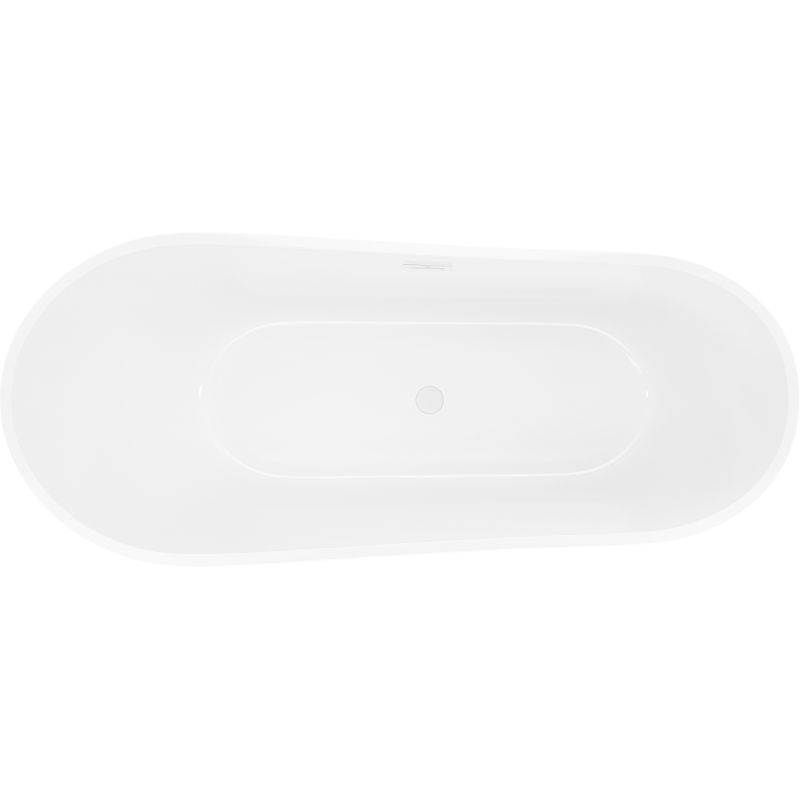 Mexen Dora Free-Standing Bathtub 150 x 75 cm, White, White Overflow - 52071507500-20