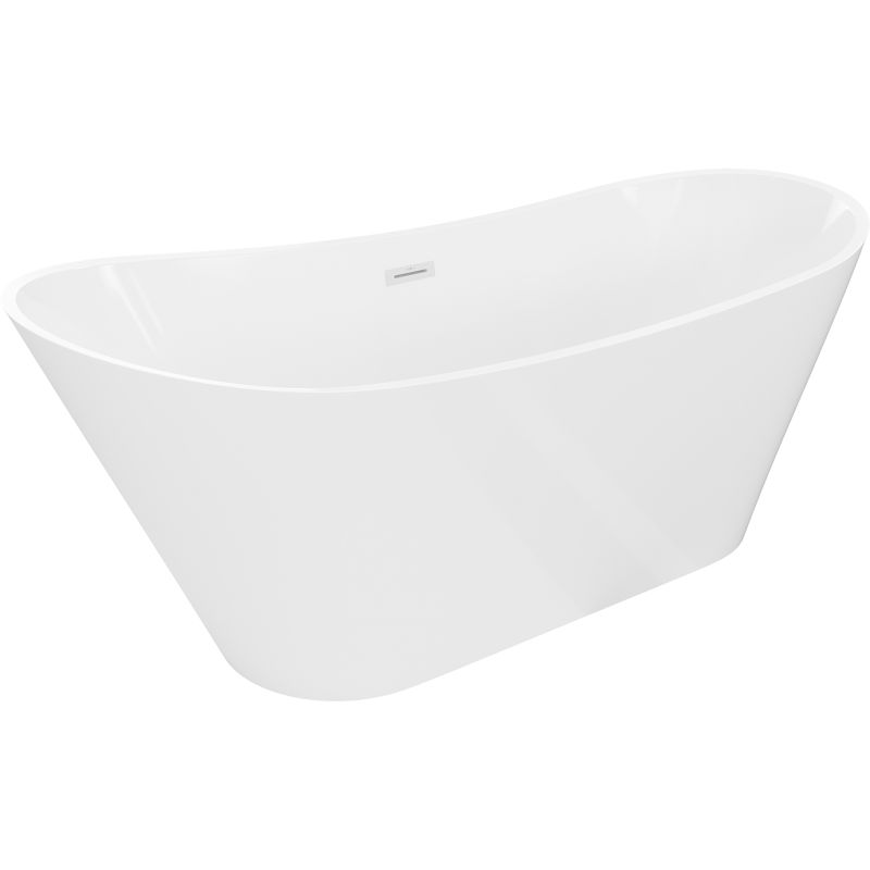 Mexen Dora freestanding bathtub 150 x 75 cm, white, white overflow - 52071507500-20