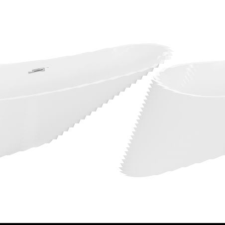 Mexen Dora freestanding bath 160 x 75 cm, white, chrome overflow - 52071607500-01