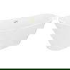 Mexen Dora freestanding bathtub 160 x 75 cm, white, brushed gold overflow - 52071607500-55