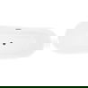 Mexen Dora freestanding bathtub 160 x 75 cm, white, brushed gun gray overflow - 52071607500-66