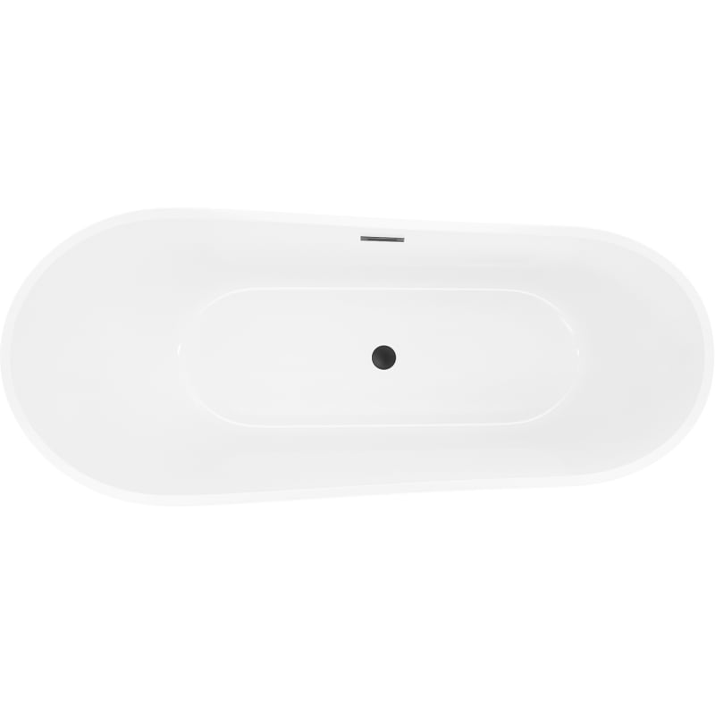 Mexen Dora freestanding bathtub 160 x 75 cm, white, black overflow - 52071607500-70