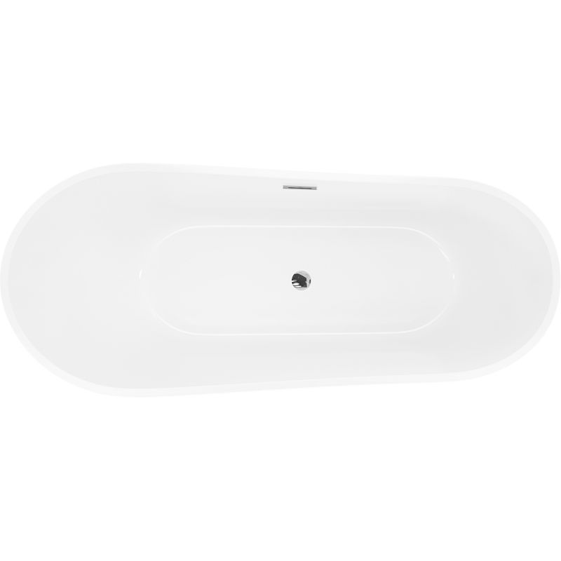 Mexen Dora freestanding bathtub 170 x 75 cm, white, chrome overflow - 52071707500-01