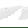 Mexen Dora free-standing bathtub 170 x 75 cm, white, overflow gun gray brushed - 52071707500-66