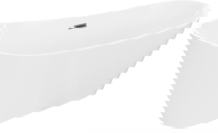 Mexen Dora freestanding bath 170 x 75 cm, white, brushed gun gray overflow - 52071707500-66