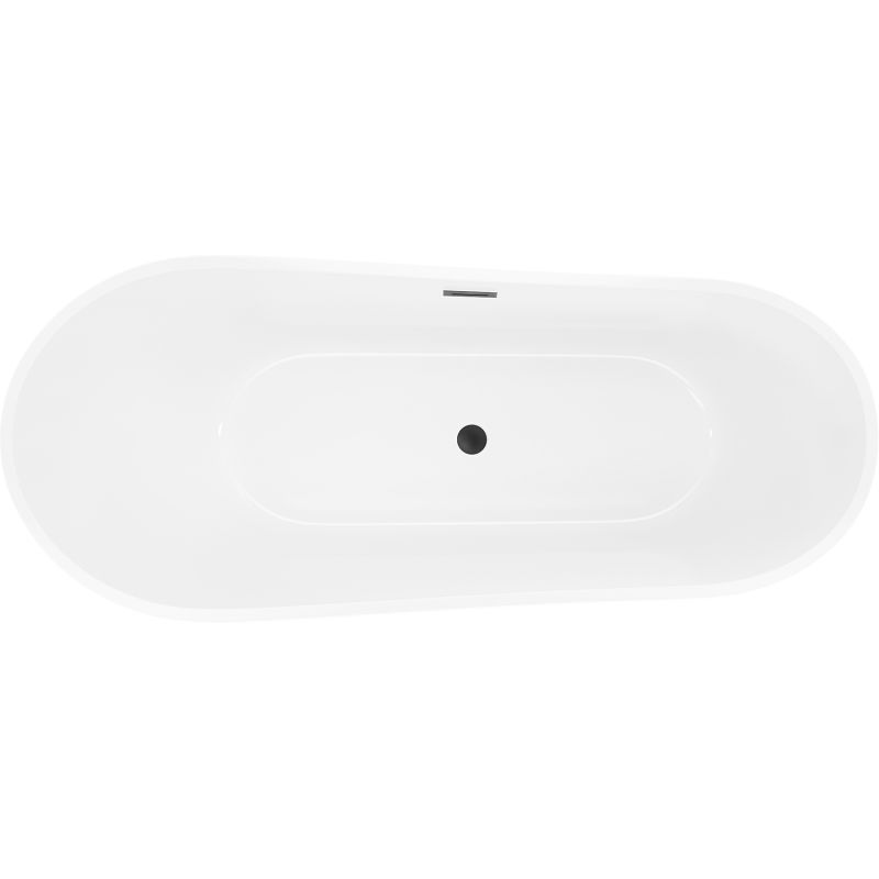 Mexen Dora freestanding bathtub 170 x 75 cm, white, black overflow - 52071707500-70