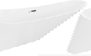 Mexen Dora freestanding bath 170 x 75 cm, white, gun metal overflow - 52071707500-95