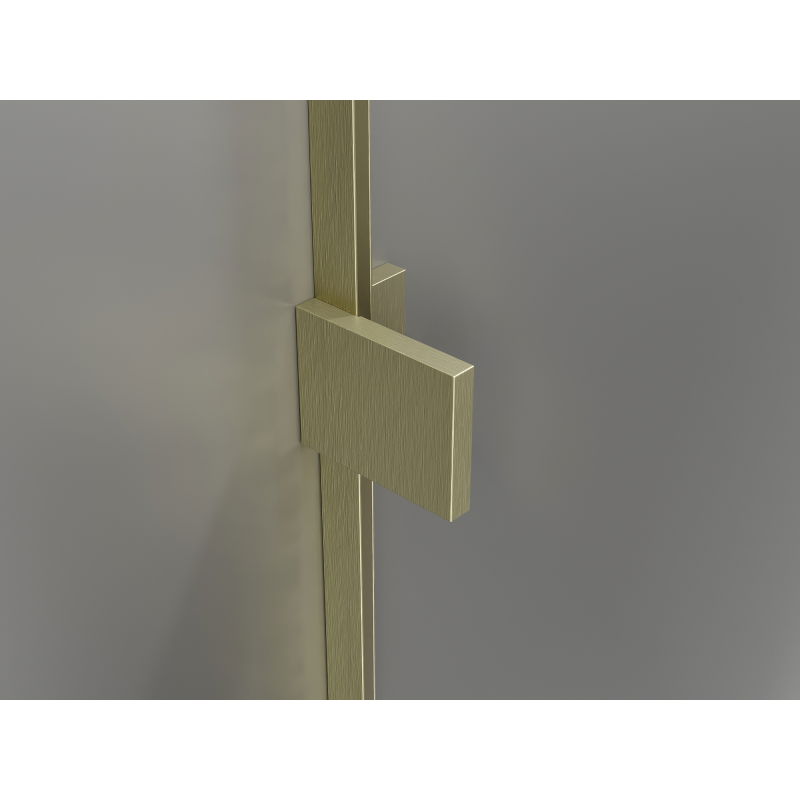 Mexen Lunar L Duo left hinged shower cabin 95 x 75 cm, transparent, brushed gold - 834L-095L-075P-55-00