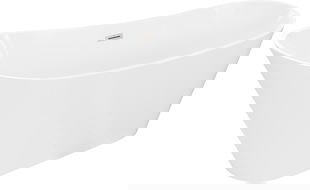 Mexen Dora Freestanding Bath 170 x 75 cm, White, Brushed Nickel Overflow - 52071707500-97