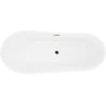 Mexen Dora free-standing bathtub 170 x 75 cm, white/black, overflow gold - 52071707575-50