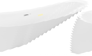 Mexen Lotos freestanding bathtub 140 x 75 cm, white, brushed gold overflow - 52051407700-55