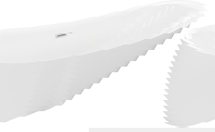 Mexen Lotos Free-standing Bathtub 140 x 75 cm, White, Brushed Nickel Overflow - 52051407700-97