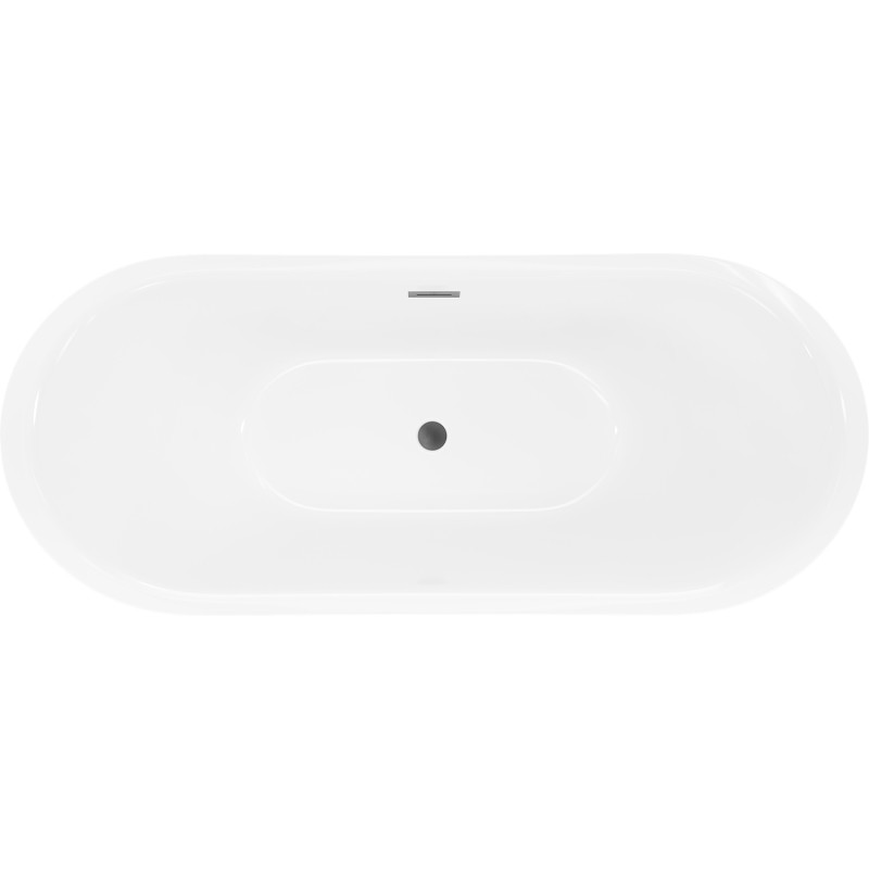 Mexen Lotos freestanding bathtub 140 x 75 cm, white, gun metal overflow - 52051407700-95