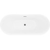 Mexen Lotos freestanding bathtub 140 x 75 cm, white, gun metal overflow - 52051407700-95
