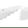 Mexen Lotos freestanding bathtub 140 x 75 cm, white, brushed gun gray overflow - 52051407700-66