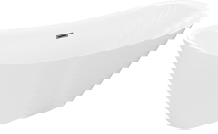 Mexen Lotos freestanding bathtub 140 x 75 cm, white, brushed gun gray overflow - 52051407700-66