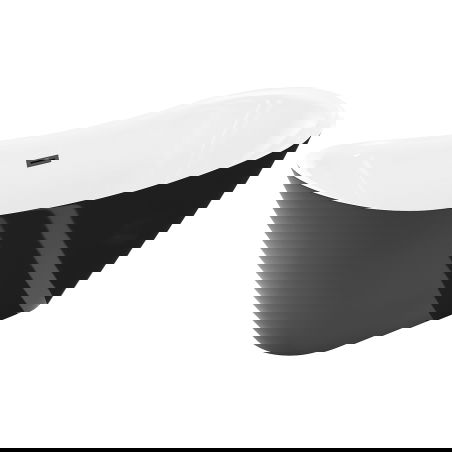 Mexen Lotos freestanding bath 140 x 75 cm, white/black, black overflow - 52051407775-70