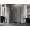 Mexen Lunar L Duo Left Hinged Shower Enclosure 105 x 95 cm, Transparent, Brushed Gold - 834L-105L-095P-55-00