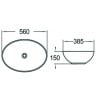 Mexen Marina countertop basin 56 x 38 cm, white - 21195600