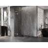 Mexen Lunar L Duo hinged shower enclosure 105 x 105 cm, transparent, brushed gold - 834L-105L-105P-55-00