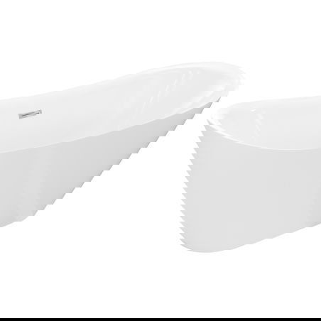 Mexen Lotos freestanding bath 150 x 75 cm, white, chrome overflow - 52051507700-01