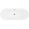 Mexen Lotos free-standing bath 150 x 75 cm, white, overflow rose gold - 52051507700-60