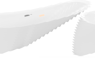 Mexen Lotos free-standing bathtub 150 x 75 cm, white, brushed copper overflow - 52051507700-65