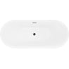 Mexen Lotos freestanding bathtub 150 x 75 cm, white, black overflow - 52051507700-70