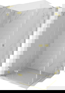 Mexen Lunar L Duo left swing shower enclosure 110 x 100 cm, transparent, brushed gold - 834L-110L-100P-55-00