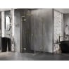 Mexen Lunar L Duo hinged shower enclosure 110 x 110 cm, transparent, brushed gold - 834L-110L-110P-55-00