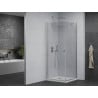 Mexen Pretoria Hinged Shower Enclosure 70 x 70 cm, Transparent, Chrome + Flat Tray - 852-070-070-01-00-4010