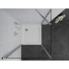 Mexen Pretoria swing shower cabin 70 x 70 cm, transparent, chrome + Flat tray - 852-070-070-01-00-4010