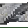 Mexen Pretoria hinged shower cubicle 70 x 70 cm, Transparent, Chrome + shower tray Flat - 852-070-070-01-00-4010