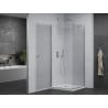Mexen Pretoria Hinged Shower Enclosure 70 x 70 cm, Transparent, Chrome + Flat Tray - 852-070-070-01-00-4010