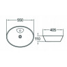 Mexen Aida 55 x 40 cm countertop sink, white - 21205500