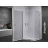 Mexen Pretoria pivot shower cabin 70 x 90 cm, transparent, chrome + Flat shower tray - 852-070-090-01-00-4010