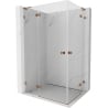 Mexen Lunar L Duo pivot shower enclosure 80 x 70 cm, transparent, rose gold - 834L-080L-070P-60-00