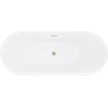 Mexen Lotos freestanding bathtub 160 x 75 cm, white, brushed gold overflow - 52051607700-55