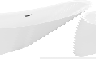 Mexen Lotos freestanding bathtub 160 x 75 cm, white, overflow gun metal - 52051607700-95
