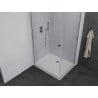 Mexen Pretoria Pivot Shower Cabin 80 x 90 cm, Transparent, Chrome + Flat Tray - 852-080-090-01-00-4010