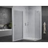 Mexen Pretoria 100 x 90 cm Hinged Shower Enclosure, Transparent, Chrome + Flat Shower Tray - 852-100-090-01-00-4010