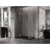 Mexen Lunar Duo pivot shower enclosure 105 x 70 cm, transparent, brushed copper - 834-105L-070P-65-00