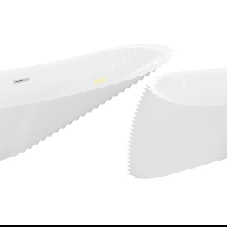 Mexen Lotos free-standing bath 170 x 75 cm, white, brushed gold overflow - 52051707700-55