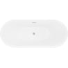 Mexen Lotos freestanding bath 170 x 75 cm, white, brushed nickel overflow - 52051707700-97