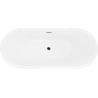 Mexen Lotos Freestanding Bath 170 x 75 cm, White/Black, Gold Overflow - 52051707775-50