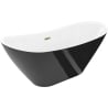 Mexen Lotos Freestanding Bath 170 x 75 cm, White/Black, Gold Overflow - 52051707775-50