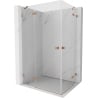 Mexen Lunar Duo Swing Shower Enclosure 110 x 100 cm, Transparent, Brushed Copper - 834-110L-100P-65-00