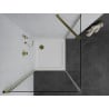 Mexen Pretoria Pivot Shower Cabin 90 x 90 cm, Transparent, Gold + Flat Tray - 852-090-090-50-00-4010